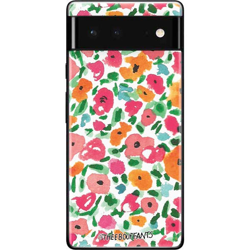 Bouffants and Broken Hearts Watercolor Floral Google Pixel 6 Skin